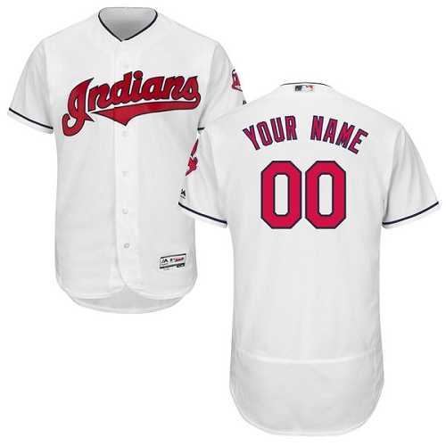Customized Men's Cleveland Indians White Flexbase Jersey,We sell and wholesale Customized Men's Cleveland Indians White Flexbase Jersey on line form chian!