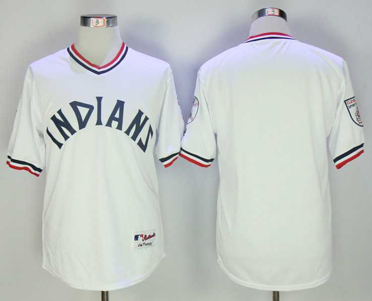 Customized Men's Cleveland Indians White Throwback Jersey,We sell and wholesale Customized Men's Cleveland Indians White Throwback Jersey on line form chian!