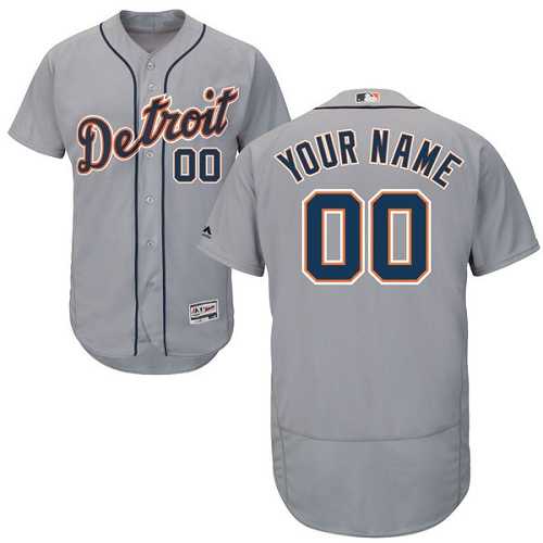 Customized Men's Detroit Tigers Gray Flexbase Jersey,We sell and wholesale Customized Men's Detroit Tigers Gray Flexbase Jersey on line form chian!