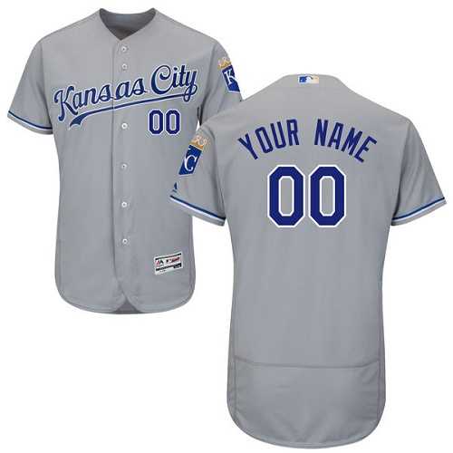 Customized Men's Kansas City Royals Gray Flexbase Jersey,We sell and wholesale Customized Men's Kansas City Royals Gray Flexbase Jersey on line form chian!