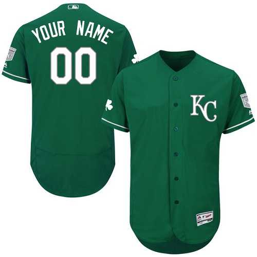 Customized Men's Kansas City Royals Green Celtic Flexbase Jersey,We sell and wholesale Customized Men's Kansas City Royals Green Celtic Flexbase Jersey on line form chian!
