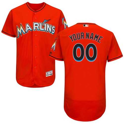 Customized Men's Miami Marlins Orange Flexbase Jersey,We sell and wholesale Customized Men's Miami Marlins Orange Flexbase Jersey on line form chian!