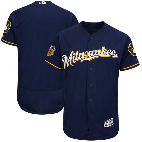 Customized Men's Milwaukee Brewers Navy 2017 Spring Training Flexbase Collection Stitched Jersey,We sell and wholesale Customized Men's Milwaukee Brewers Navy 2017 Spring Training Flexbase Collection Stitched Jersey on line form chian!