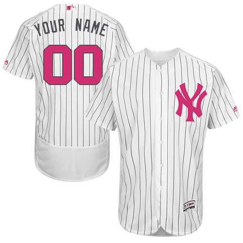Customized Men's New York Yankees White Mother's Day Flexbase Jersey,We sell and wholesale Customized Men's New York Yankees White Mother's Day Flexbase Jersey on line form chian!