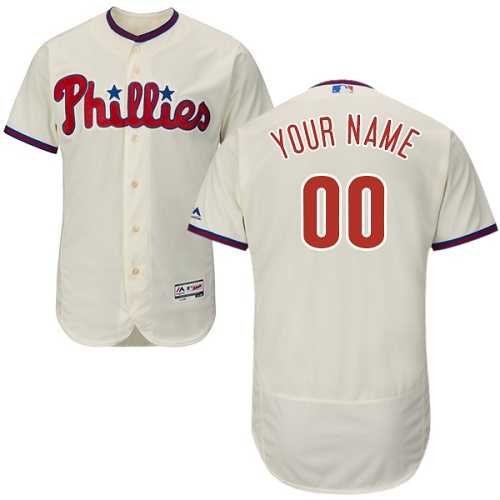 Customized Men's Philadelphia Phillies Cream Flexbase Jersey,We sell and wholesale Customized Men's Philadelphia Phillies Cream Flexbase Jersey on line form chian!
