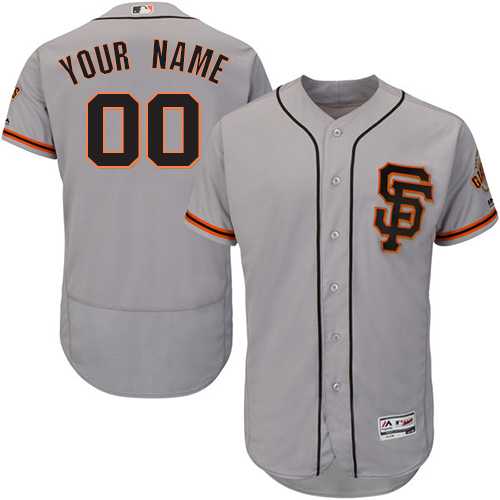 Customized Men's San Francisco Giants Gray Flexbase Road 2 Jersey,We sell and wholesale Customized Men's San Francisco Giants Gray Flexbase Road 2 Jersey on line form chian!