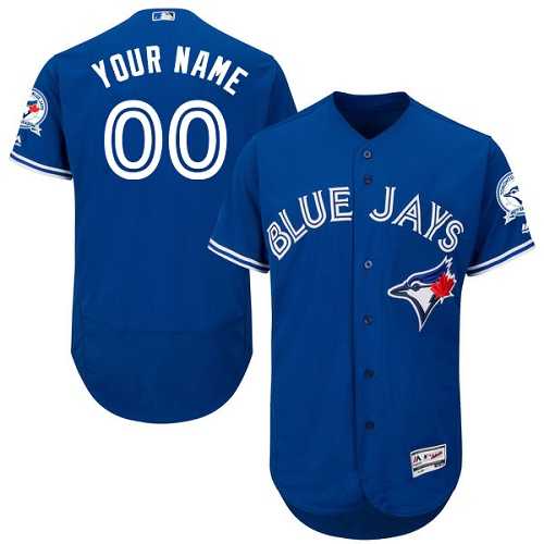 Customized Men's Toronto Blue Jays Blue With 40th Anniversary Patch Flexbase Jersey,We sell and wholesale Customized Men's Toronto Blue Jays Blue With 40th Anniversary Patch Flexbase Jersey on line form chian!