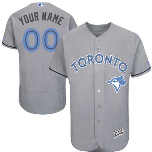 Customized Men's Toronto Blue Jays Gray Father's Day Flexbase Jersey,We sell and wholesale Customized Men's Toronto Blue Jays Gray Father's Day Flexbase Jersey on line form chian!