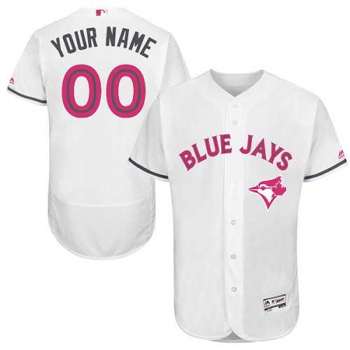 Customized Men's Toronto Blue Jays White Mother's Day Flexbase Jersey,We sell and wholesale Customized Men's Toronto Blue Jays White Mother's Day Flexbase Jersey on line form chian!