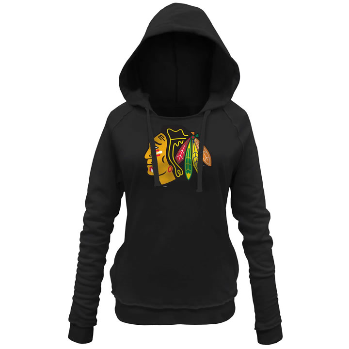 Customized Women Blackhawks Black All Stitched Hooded Sweatshirt,We sell and wholesale Customized Women Blackhawks Black All Stitched Hooded Sweatshirt on line form chian!