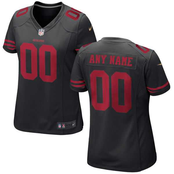 Customized Women Nike San Francisco 49ers Black Game Jersey,We sell and wholesale Customized Women Nike San Francisco 49ers Black Game Jersey on line form chian!