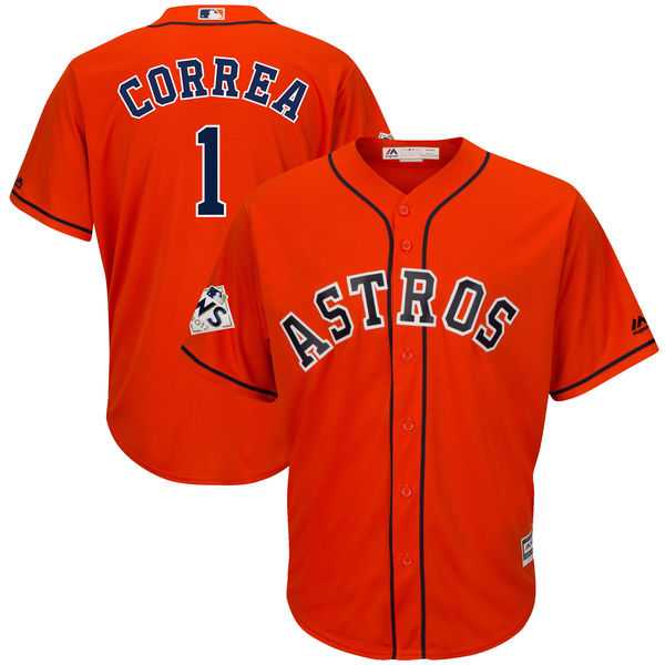 Houston Astros #1 Carlos Correa Orange 2017 World Series Bound Cool Base Player Jersey,We sell and wholesale Houston Astros #1 Carlos Correa Orange 2017 World Series Bound Cool Base Player Jersey on line form chian!
