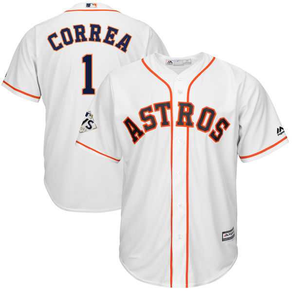 Houston Astros #1 Carlos Correa White 2017 World Series Bound Cool Base Player Jersey,We sell and wholesale Houston Astros #1 Carlos Correa White 2017 World Series Bound Cool Base Player Jersey on line form chian!