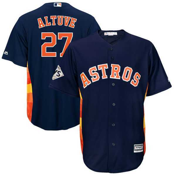 Houston Astros #27 Jose Altuve Navy 2017 World Series Bound Cool Base Player Jersey,We sell and wholesale Houston Astros #27 Jose Altuve Navy 2017 World Series Bound Cool Base Player Jersey on line form chian!
