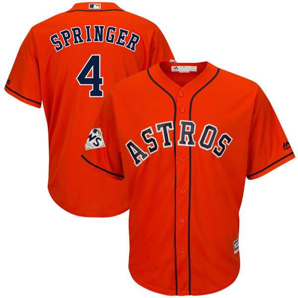 Houston Astros #4 George Springer Orange 2017 World Series Bound Cool Base Player Jersey,We sell and wholesale Houston Astros #4 George Springer Orange 2017 World Series Bound Cool Base Player Jersey on line form chian!