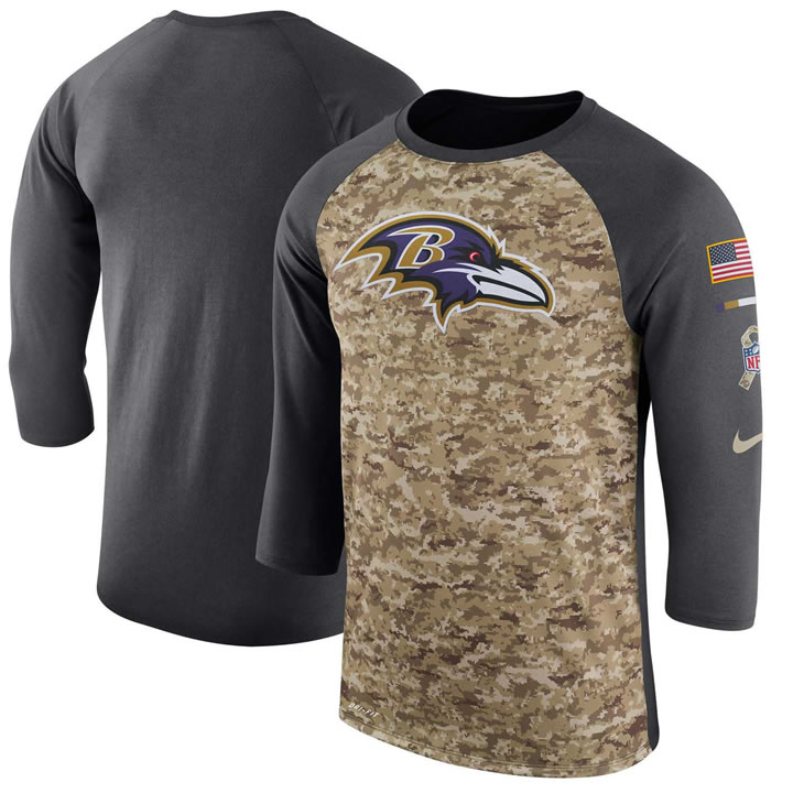 Men's Baltimore Ravens Nike Camo Anthracite Salute to Service Sideline Legend Performance Three-Quarter Sleeve T-Shirt 90Hou,We sell and wholesale Men's Baltimore Ravens Nike Camo Anthracite Salute to Service Sideline Legend Performance Three-Quarter Sleeve T-Shirt 90Hou on line form chian!