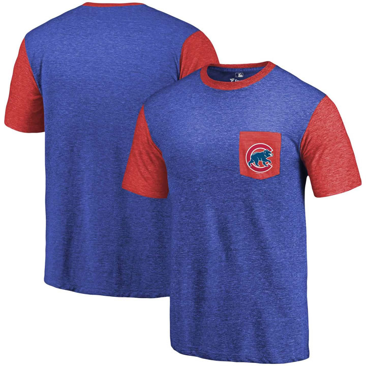 Men's Chicago Cubs Fanatics Branded Royal-Red Refresh Pocket T-Shirt 90Hou,We sell and wholesale Men's Chicago Cubs Fanatics Branded Royal-Red Refresh Pocket T-Shirt 90Hou on line form chian!