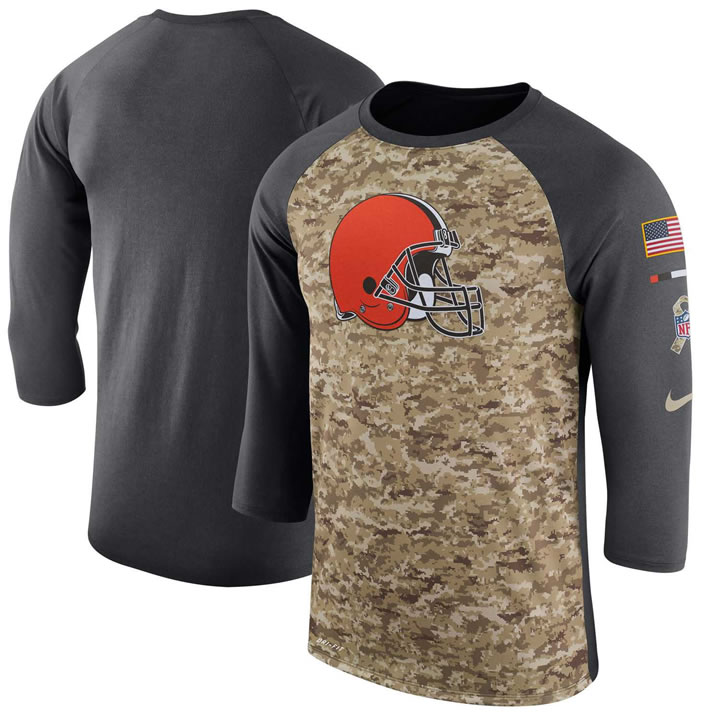 Men's Cleveland Browns Nike Camo Anthracite Salute to Service Sideline Legend Performance Three-Quarter Sleeve T-Shirt 90Hou,We sell and wholesale Men's Cleveland Browns Nike Camo Anthracite Salute to Service Sideline Legend Performance Three-Quarter Sleeve T-Shirt 90Hou on line form chian!