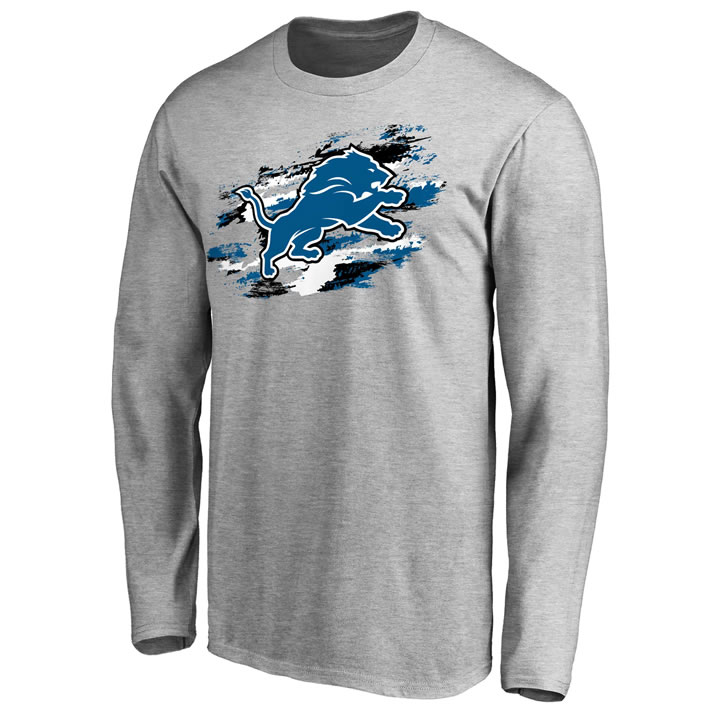 Men's Detroit Lions NFL Pro Line Ash True Colors Long Sleeve T-Shirt 90Hou,We sell and wholesale Men's Detroit Lions NFL Pro Line Ash True Colors Long Sleeve T-Shirt 90Hou on line form chian!