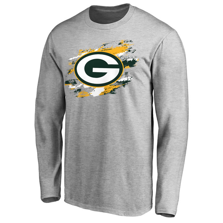 Men's Green Bay Packers NFL Pro Line Ash True Colors Long Sleeve T-Shirt 90Hou,We sell and wholesale Men's Green Bay Packers NFL Pro Line Ash True Colors Long Sleeve T-Shirt 90Hou on line form chian!