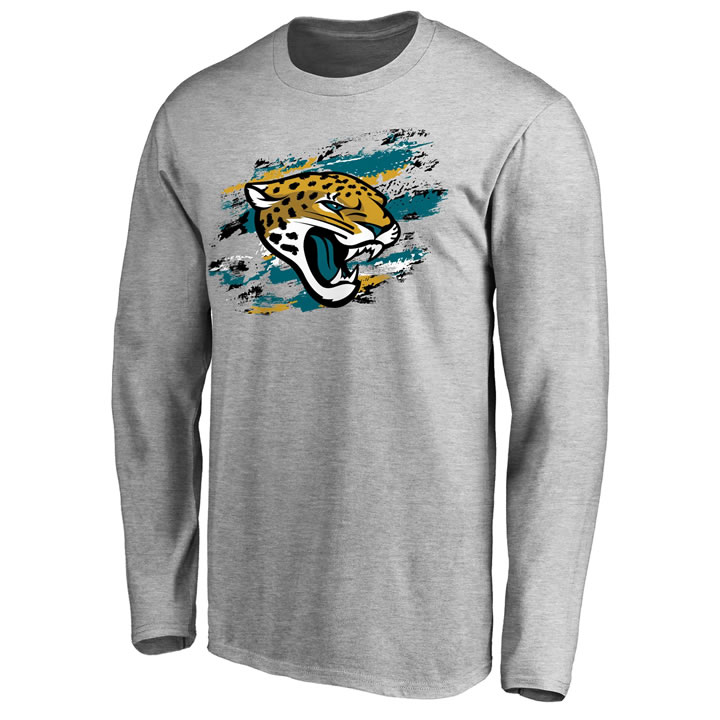 Men's Jacksonville Jaguars NFL Pro Line Ash True Colors Long Sleeve T-Shirt 90Hou,We sell and wholesale Men's Jacksonville Jaguars NFL Pro Line Ash True Colors Long Sleeve T-Shirt 90Hou on line form chian!