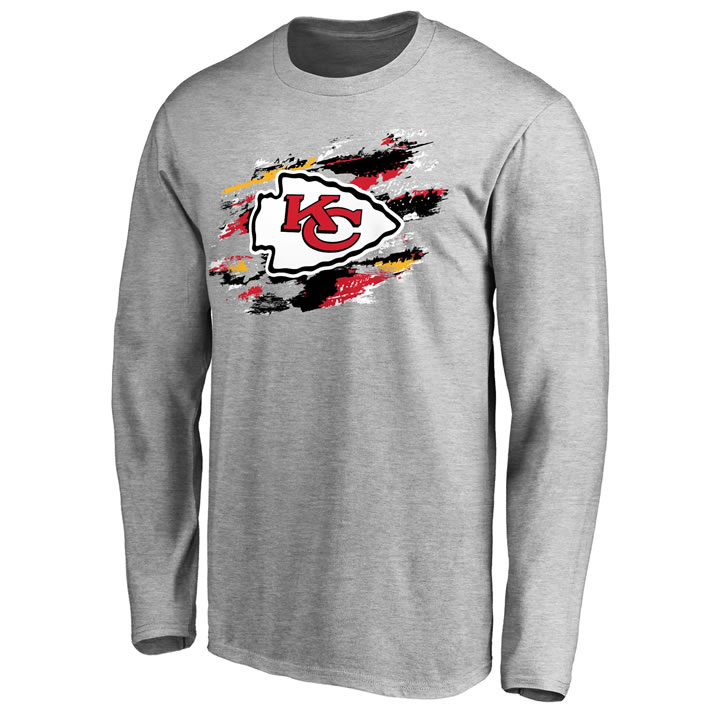 Men's Kansas City Chiefs NFL Pro Line Ash True Colors Long Sleeve T-Shirt 90Hou,We sell and wholesale Men's Kansas City Chiefs NFL Pro Line Ash True Colors Long Sleeve T-Shirt 90Hou on line form chian!