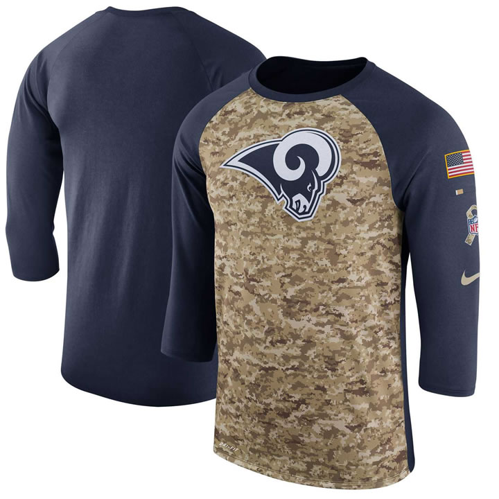 Men's Los Angeles Rams Nike Camo Navy Salute to Service Sideline Legend Performance Three-Quarter Sleeve T-Shirt 90Hou,We sell and wholesale Men's Los Angeles Rams Nike Camo Navy Salute to Service Sideline Legend Performance Three-Quarter Sleeve T-Shirt 90Hou on line form chian!
