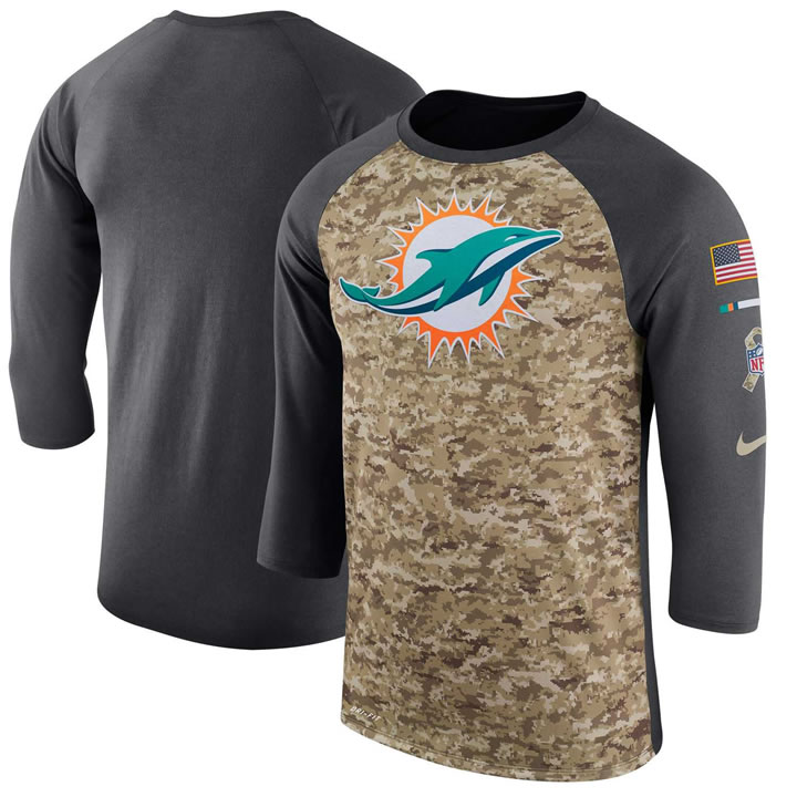 Men's Miami Dolphins Nike Camo Anthracite Salute to Service Sideline Legend Performance Three-Quarter Sleeve T-Shirt 90Hou,We sell and wholesale Men's Miami Dolphins Nike Camo Anthracite Salute to Service Sideline Legend Performance Three-Quarter Sleeve T-Shirt 90Hou on line form chian!