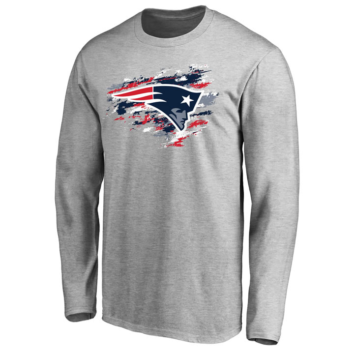 Men's New England Patriots NFL Pro Line Ash True Colors Long Sleeve T-Shirt 90Hou,We sell and wholesale Men's New England Patriots NFL Pro Line Ash True Colors Long Sleeve T-Shirt 90Hou on line form chian!