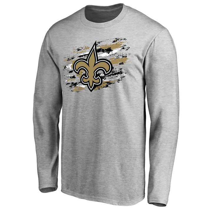 Men's New Orleans Saints NFL Pro Line Ash True Colors Long Sleeve T-Shirt 90Hou,We sell and wholesale Men's New Orleans Saints NFL Pro Line Ash True Colors Long Sleeve T-Shirt 90Hou on line form chian!