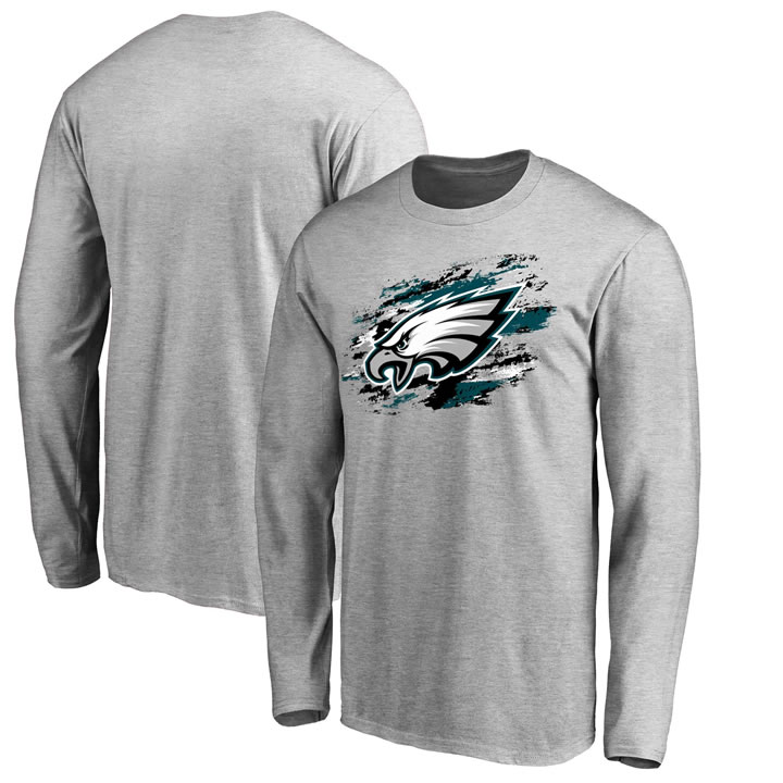 Men's Philadelphia Eagles NFL Pro Line by Fanatics Branded Heathered Gray True Colors Long Sleeve T-Shirt 90Hou,We sell and wholesale Men's Philadelphia Eagles NFL Pro Line by Fanatics Branded Heathered Gray True Colors Long Sleeve T-Shirt 90Hou on line form chian!