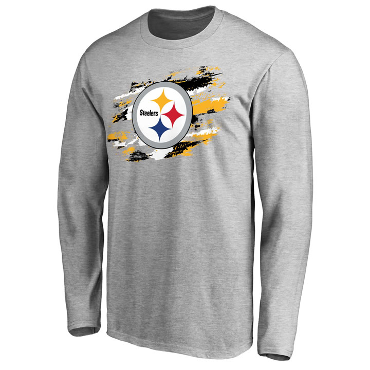 Men's Pittsburgh Steelers NFL Pro Line Ash True Colors Long Sleeve T-Shirt 90Hou,We sell and wholesale Men's Pittsburgh Steelers NFL Pro Line Ash True Colors Long Sleeve T-Shirt 90Hou on line form chian!