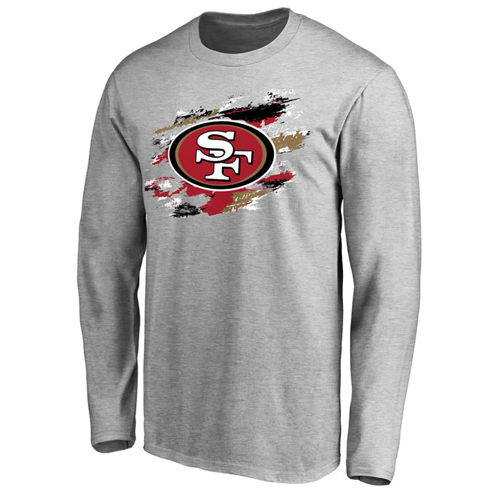 Men's San Francisco 49ers NFL Pro Line Ash True Colors Long Sleeve T-Shirt 90Hou,We sell and wholesale Men's San Francisco 49ers NFL Pro Line Ash True Colors Long Sleeve T-Shirt 90Hou on line form chian!