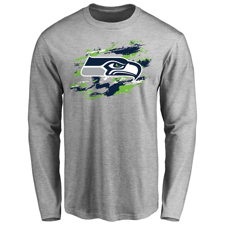 Men's Seattle Seahawks NFL Pro Line Heathered Gray True Colors Long Sleeve T-Shirt 90Hou,We sell and wholesale Men's Seattle Seahawks NFL Pro Line Heathered Gray True Colors Long Sleeve T-Shirt 90Hou on line form chian!