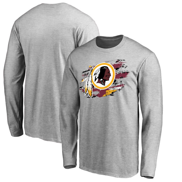 Men's Washington Redskins NFL Pro Line by Fanatics Branded Heathered Gray True Colors Long Sleeve T-Shirt 90Hou,We sell and wholesale Men's Washington Redskins NFL Pro Line by Fanatics Branded Heathered Gray True Colors Long Sleeve T-Shirt 90Hou on line form chian!