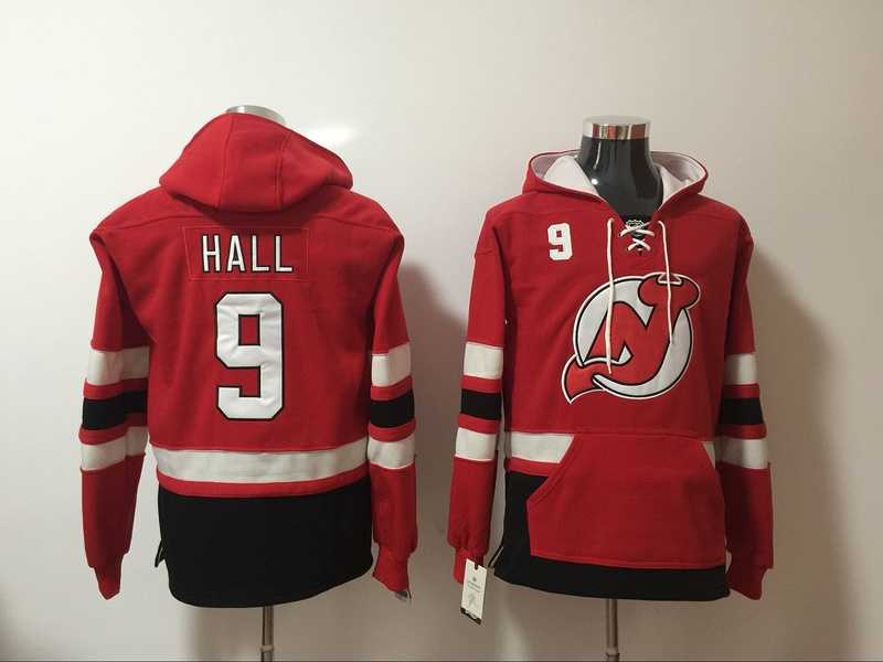 New Jersey Devils #9 Taylor Hall Red All Stitched Hooded Sweatshirt,We sell and wholesale New Jersey Devils #9 Taylor Hall Red All Stitched Hooded Sweatshirt on line form chian!