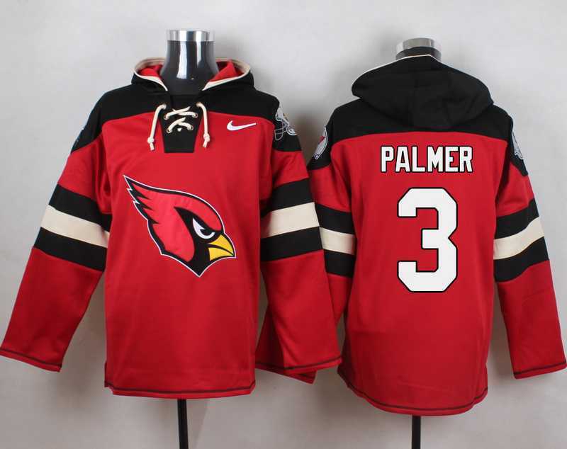 Arizona Cardinals #3 Carson Palmer Red Player Stitched Pullover NFL Hoodie,We sell and wholesale Arizona Cardinals #3 Carson Palmer Red Player Stitched Pullover NFL Hoodie on line form chian!