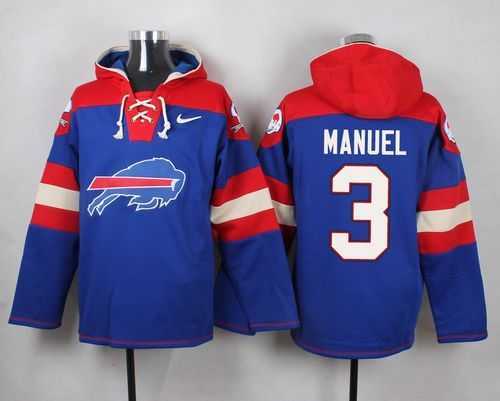 Buffalo Bills #3 EJ Manuel Royal Blue Player Stitched Pullover NFL Hoodie,We sell and wholesale Buffalo Bills #3 EJ Manuel Royal Blue Player Stitched Pullover NFL Hoodie on line form chian!