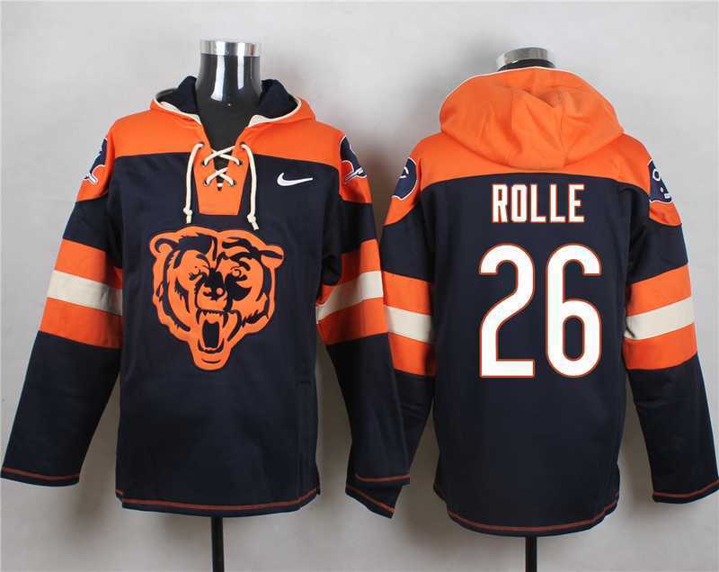 Chicago Bears #26 Antrel Rolle Navy Blue Player Stitched Pullover NFL Hoodie,We sell and wholesale Chicago Bears #26 Antrel Rolle Navy Blue Player Stitched Pullover NFL Hoodie on line form chian!