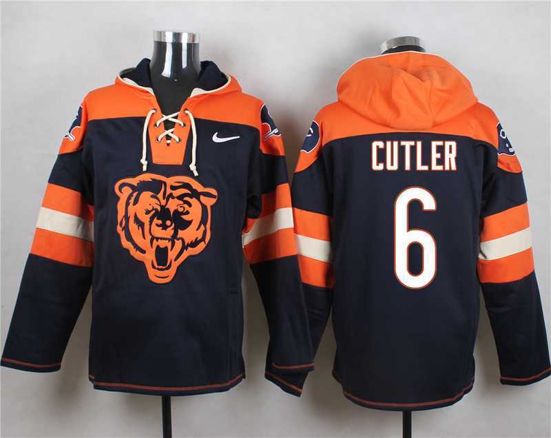 Chicago Bears #6 Jay Cutler Navy Blue Player Stitched Pullover NFL Hoodie,We sell and wholesale Chicago Bears #6 Jay Cutler Navy Blue Player Stitched Pullover NFL Hoodie on line form chian!