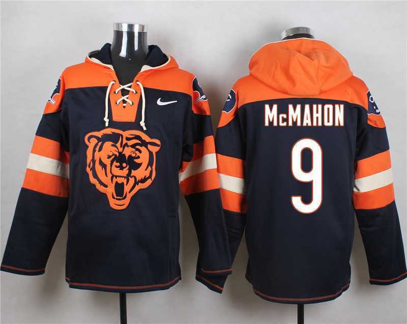 Chicago Bears #9 Jim McMahon Navy Blue Player Stitched Pullover NFL Hoodie,We sell and wholesale Chicago Bears #9 Jim McMahon Navy Blue Player Stitched Pullover NFL Hoodie on line form chian!