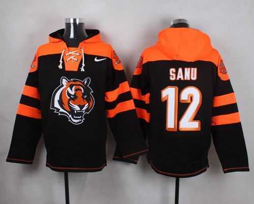 Cincinnati Bengals #12 Mohamed Sanu Black Player Stitched Pullover NFL Hoodie,We sell and wholesale Cincinnati Bengals #12 Mohamed Sanu Black Player Stitched Pullover NFL Hoodie on line form chian!