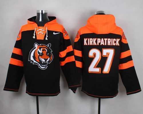 Cincinnati Bengals #27 Dre Kirkpatrick Black Player Stitched Pullover NFL Hoodie,We sell and wholesale Cincinnati Bengals #27 Dre Kirkpatrick Black Player Stitched Pullover NFL Hoodie on line form chian!