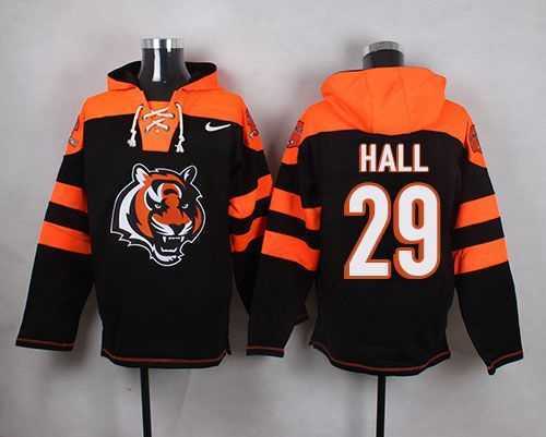 Cincinnati Bengals #29 Leon Hall Black Player Stitched Pullover NFL Hoodie,We sell and wholesale Cincinnati Bengals #29 Leon Hall Black Player Stitched Pullover NFL Hoodie on line form chian!