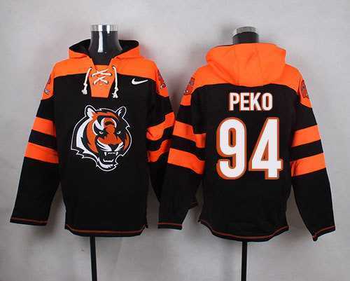 Cincinnati Bengals #94 Domata Peko Black Player Stitched Pullover NFL Hoodie,We sell and wholesale Cincinnati Bengals #94 Domata Peko Black Player Stitched Pullover NFL Hoodie on line form chian!