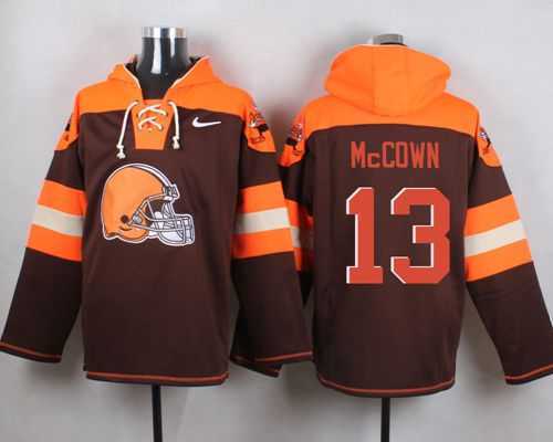 Cleveland Browns #13 Josh McCown Brown Player Stitched Pullover NFL Hoodie,We sell and wholesale Cleveland Browns #13 Josh McCown Brown Player Stitched Pullover NFL Hoodie on line form chian!