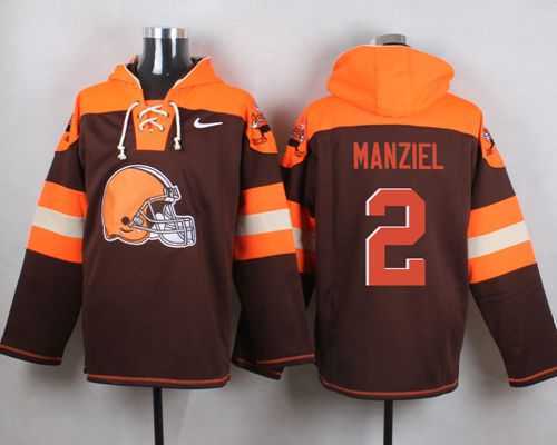 Cleveland Browns #2 Johnny Manziel Brown Player Stitched Pullover NFL Hoodie,We sell and wholesale Cleveland Browns #2 Johnny Manziel Brown Player Stitched Pullover NFL Hoodie on line form chian!