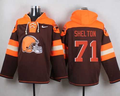 Cleveland Browns #71 Danny Shelton Brown Player Stitched Pullover NFL Hoodie,We sell and wholesale Cleveland Browns #71 Danny Shelton Brown Player Stitched Pullover NFL Hoodie on line form chian!