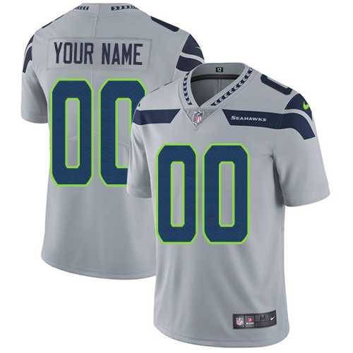 Customized Men & Women & Youth Nike Sehawks Gray Vapor Untouchable Player Limited Jersey,We sell and wholesale Customized Men & Women & Youth Nike Sehawks Gray Vapor Untouchable Player Limited Jersey on line form chian!