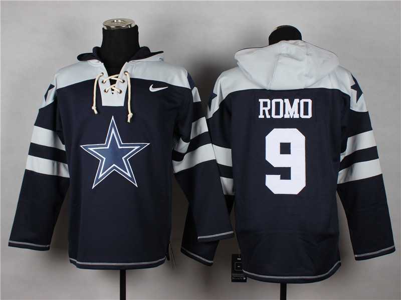 Dallas Cowboys #9 Tony Romo Navy Blue Player Stitched Pullover NFL Hoodie,We sell and wholesale Dallas Cowboys #9 Tony Romo Navy Blue Player Stitched Pullover NFL Hoodie on line form chian!